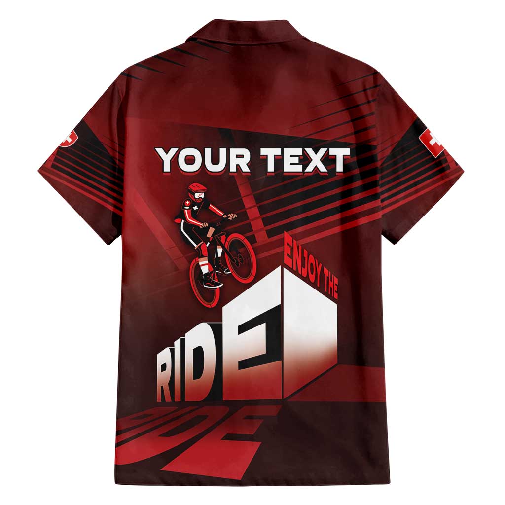 Personalized Switzerland Cycling Family Matching Short Sleeve Bodycon Dress and Hawaiian Shirt Sporty Style - Wonder Print Shop