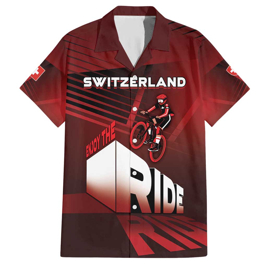 Personalized Switzerland Cycling Hawaiian Shirt Sporty Style - Wonder Print Shop