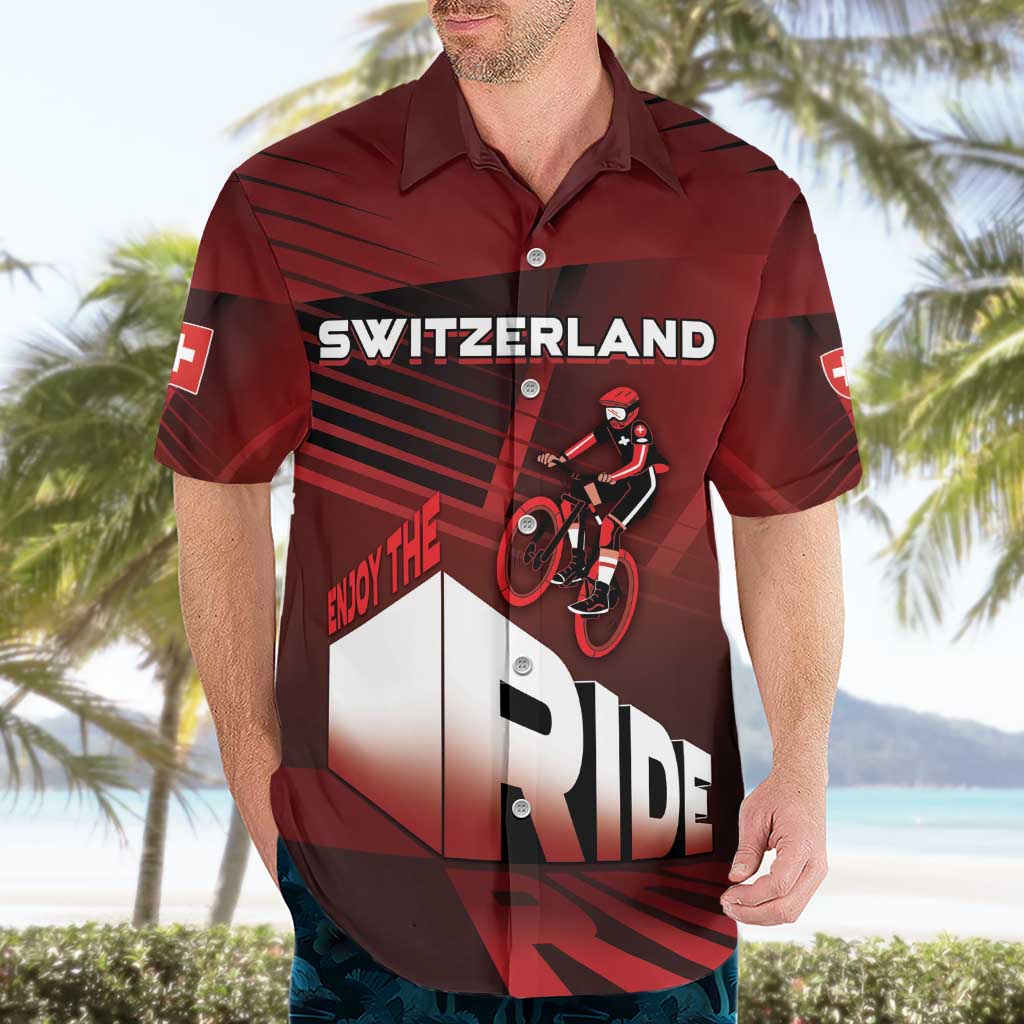 Personalized Switzerland Cycling Hawaiian Shirt Sporty Style - Wonder Print Shop