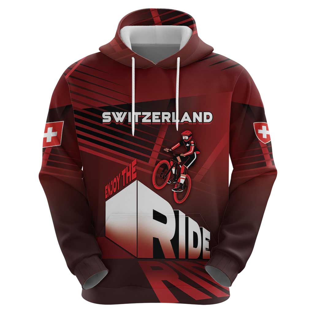 Personalized Switzerland Cycling Hoodie Sporty Style - Wonder Print Shop