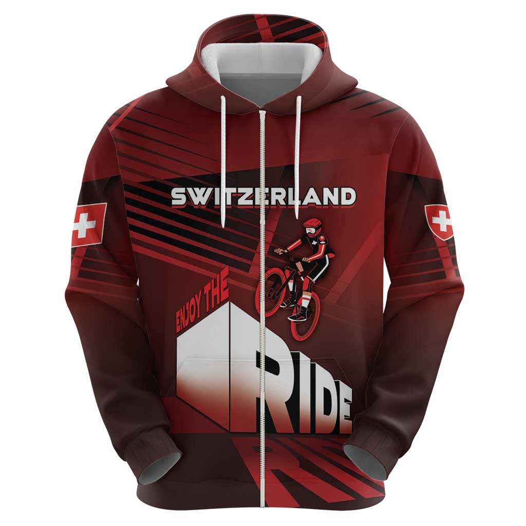 Personalized Switzerland Cycling Hoodie Sporty Style - Wonder Print Shop