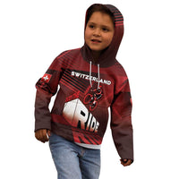 Personalized Switzerland Cycling Kid Hoodie Sporty Style - Wonder Print Shop