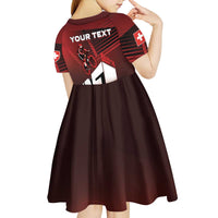 Personalized Switzerland Cycling Kid Short Sleeve Dress Sporty Style - Wonder Print Shop