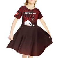 Personalized Switzerland Cycling Kid Short Sleeve Dress Sporty Style - Wonder Print Shop