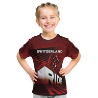 Personalized Switzerland Cycling Kid T Shirt Sporty Style - Wonder Print Shop
