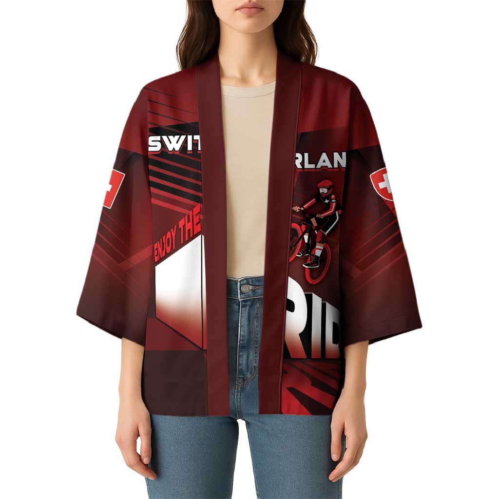 Personalized Switzerland Cycling Kimono Sporty Style - Wonder Print Shop