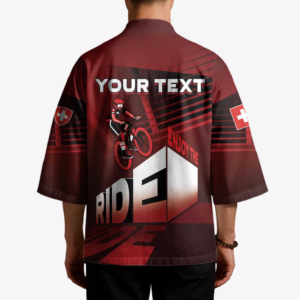 Personalized Switzerland Cycling Kimono Sporty Style - Wonder Print Shop