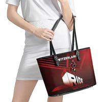 Switzerland Cycling Leather Tote Bag Sporty Style - Wonder Print Shop
