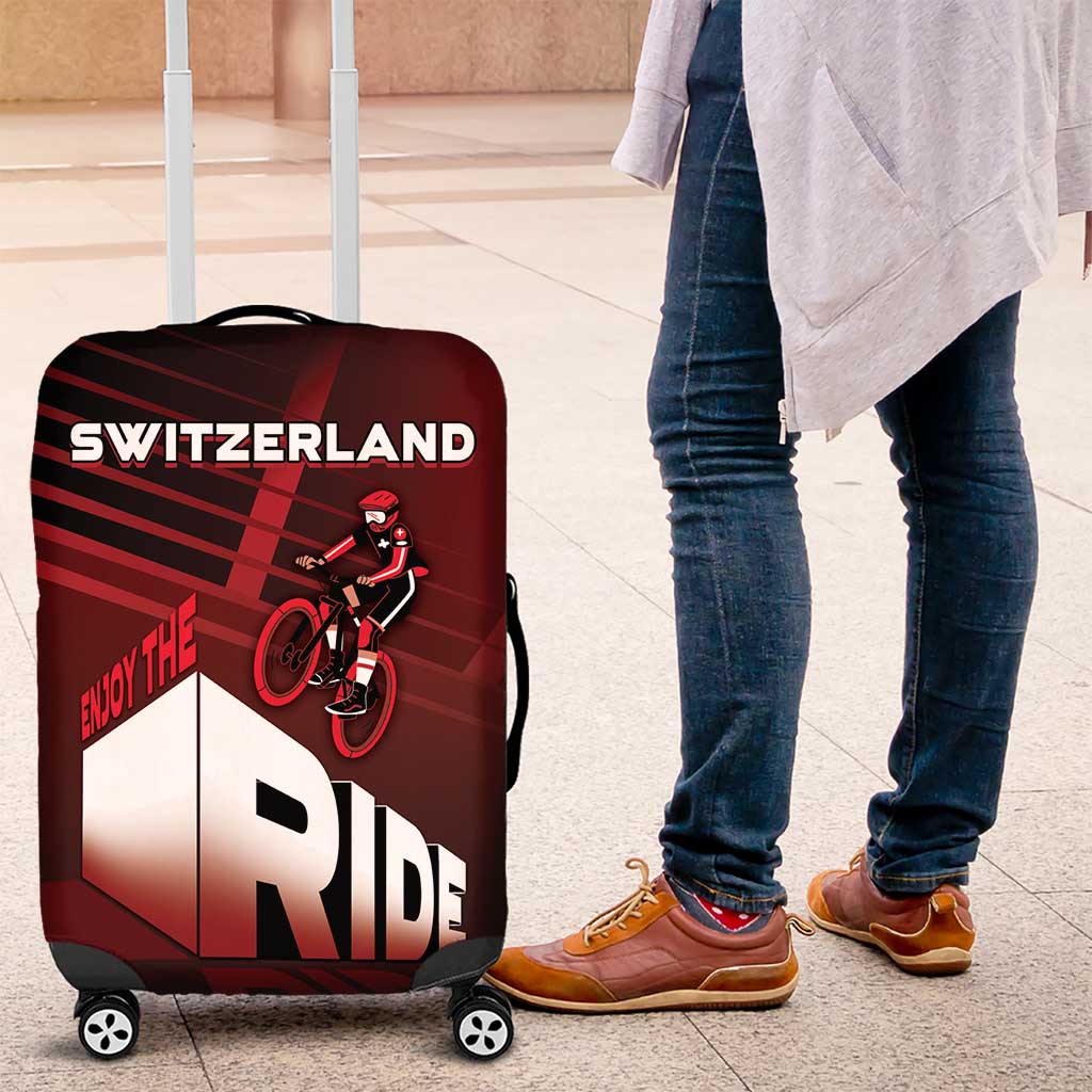 Switzerland Cycling Luggage Cover Sporty Style - Wonder Print Shop
