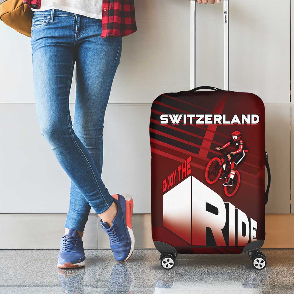 Switzerland Cycling Luggage Cover Sporty Style - Wonder Print Shop