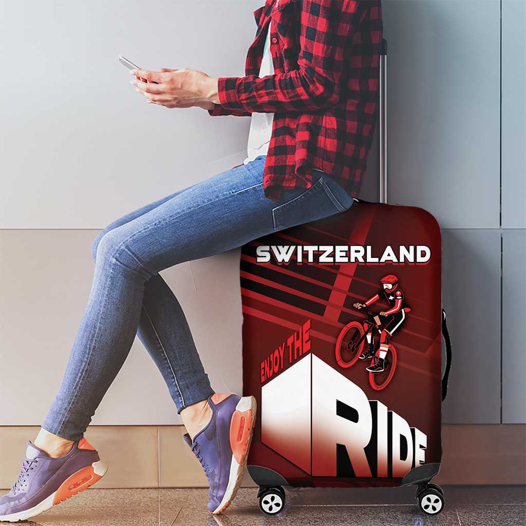 Switzerland Cycling Luggage Cover Sporty Style - Wonder Print Shop