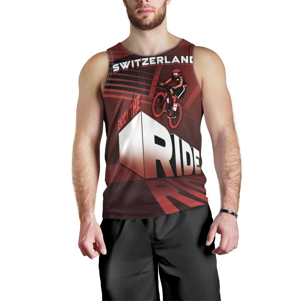 Personalized Switzerland Cycling Men Tank Top Sporty Style - Wonder Print Shop