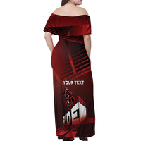 Personalized Switzerland Cycling Off Shoulder Maxi Dress Sporty Style - Wonder Print Shop