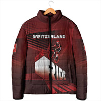 Personalized Switzerland Cycling Padded Jacket Sporty Style - Wonder Print Shop