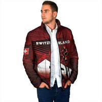 Personalized Switzerland Cycling Padded Jacket Sporty Style - Wonder Print Shop
