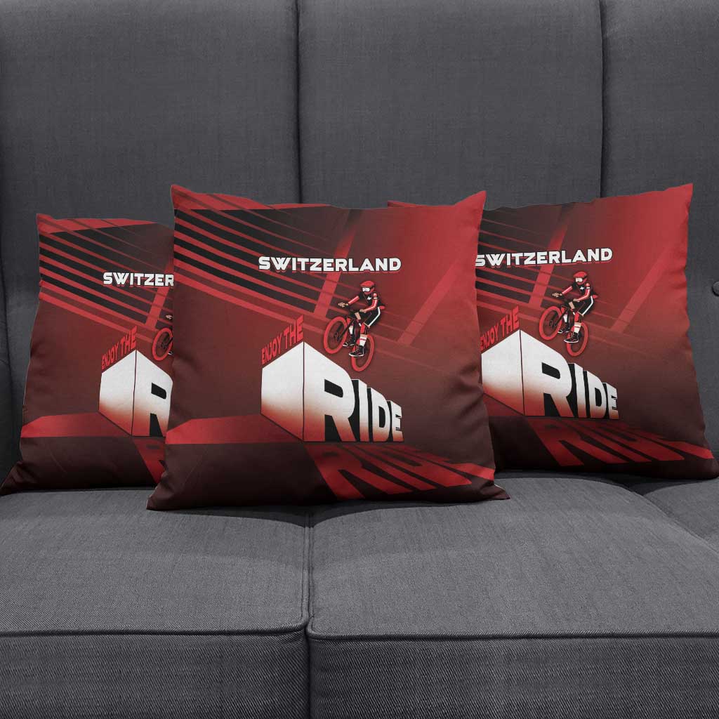 Switzerland Cycling Pillow Cover Sporty Style - Wonder Print Shop