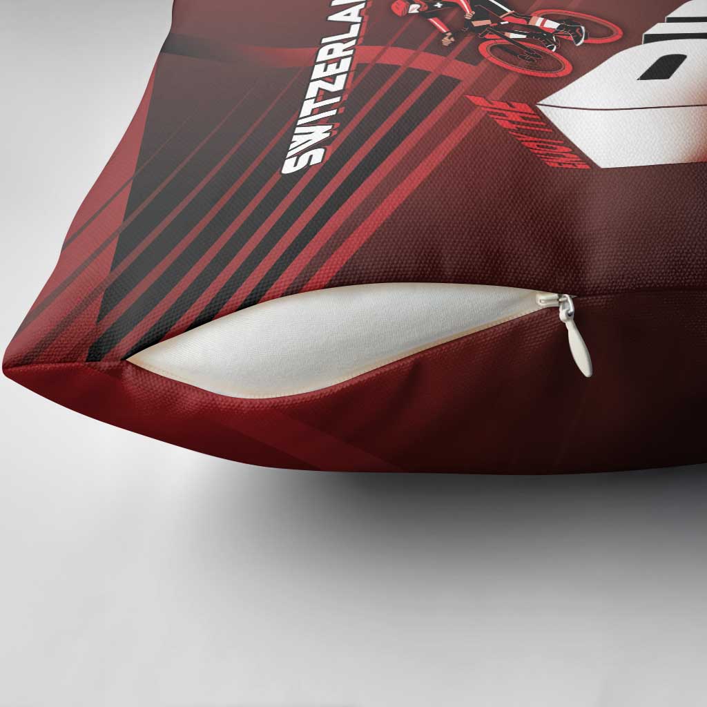 Switzerland Cycling Pillow Cover Sporty Style - Wonder Print Shop