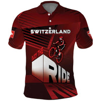 Personalized Switzerland Cycling Polo Shirt Sporty Style - Wonder Print Shop