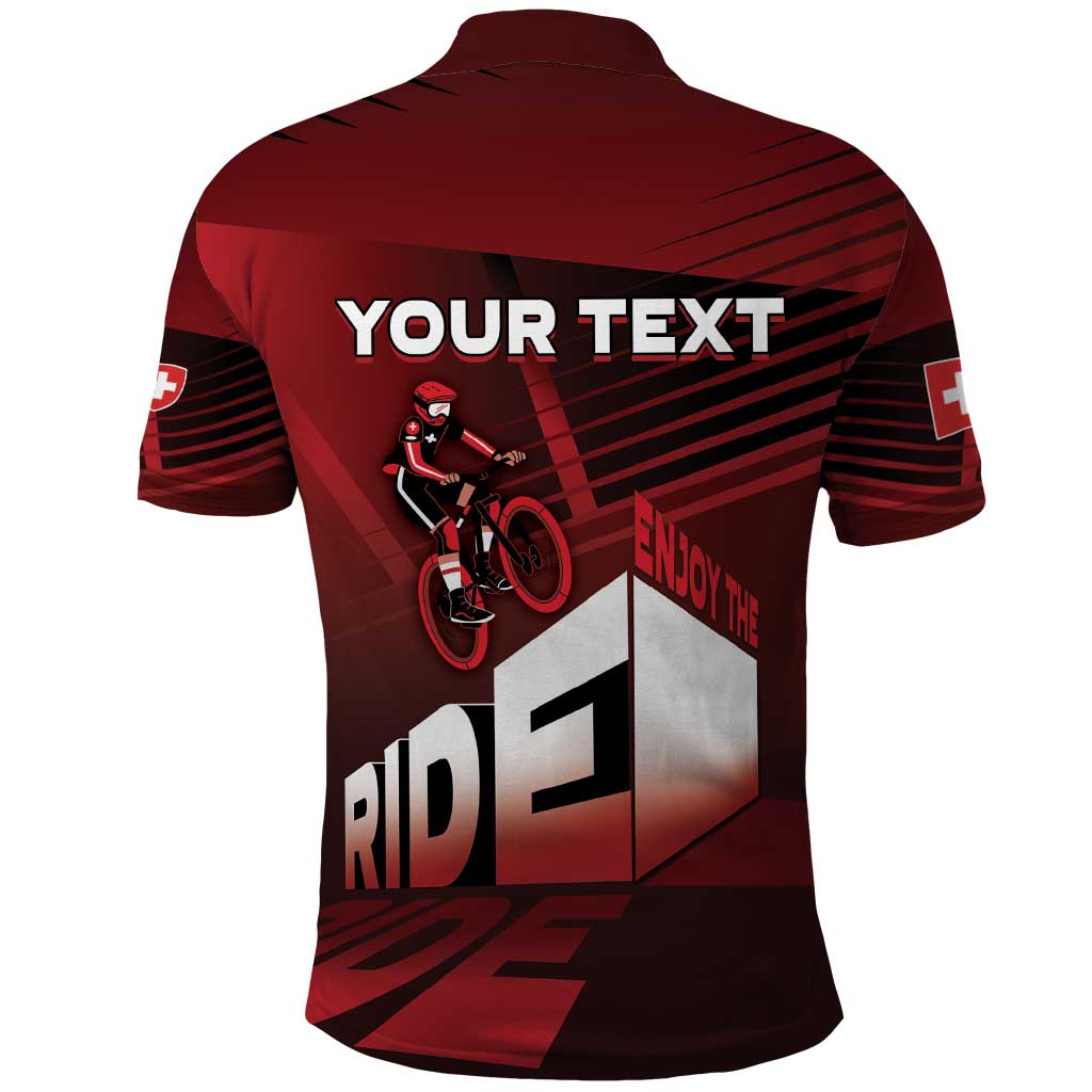 Personalized Switzerland Cycling Polo Shirt Sporty Style - Wonder Print Shop