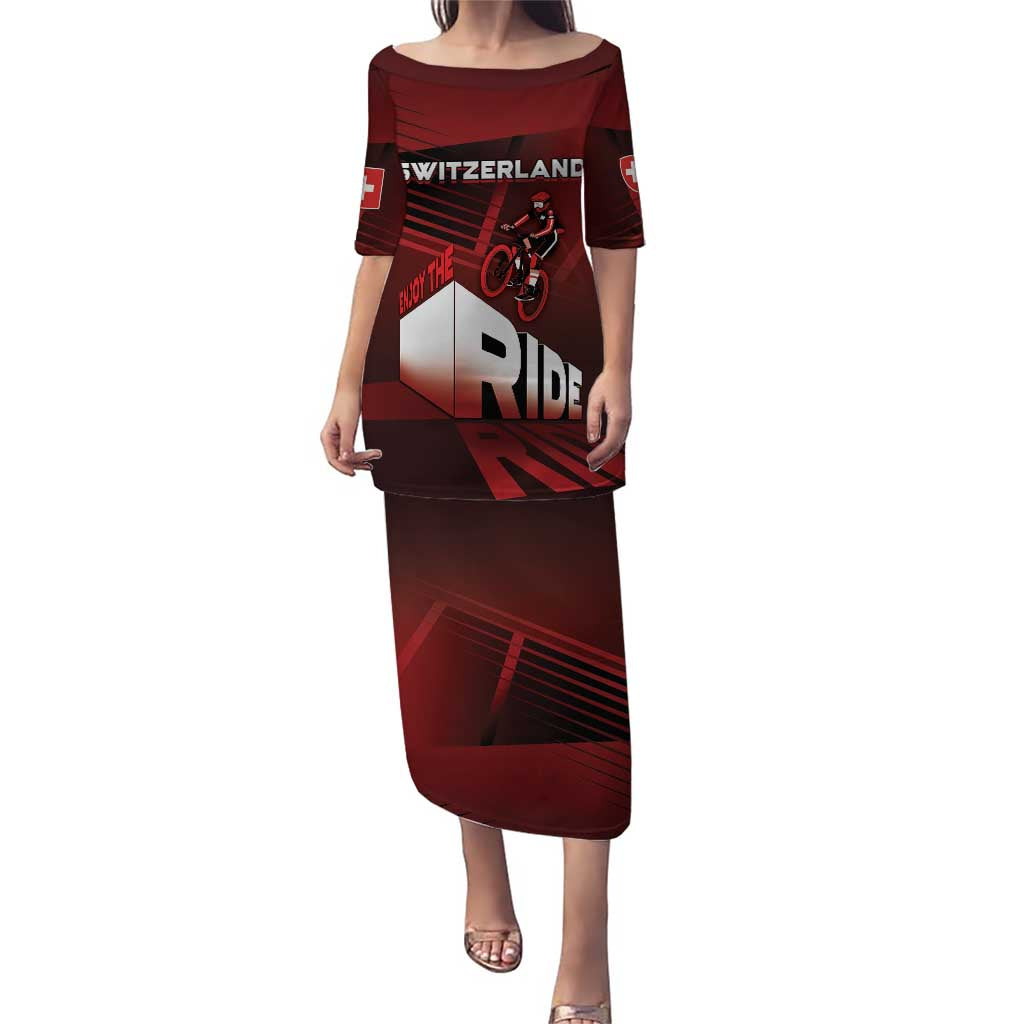 Personalized Switzerland Cycling Puletasi Sporty Style - Wonder Print Shop