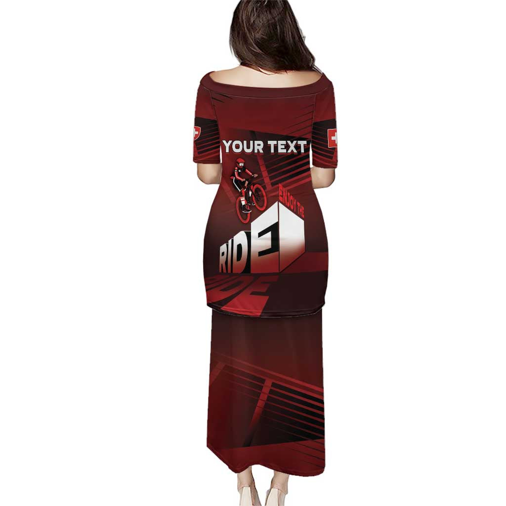 Personalized Switzerland Cycling Puletasi Sporty Style - Wonder Print Shop