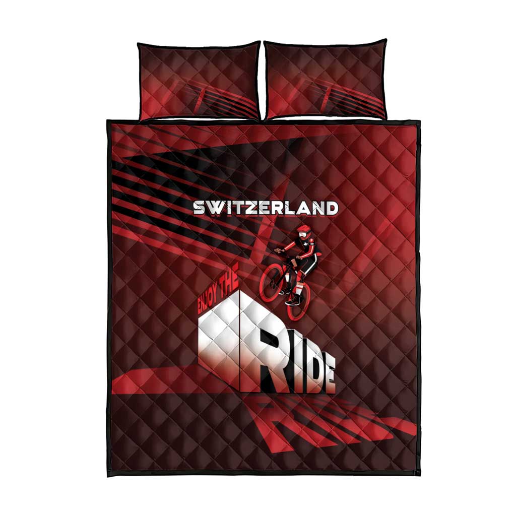 Switzerland Cycling Quilt Bed Set Sporty Style - Wonder Print Shop