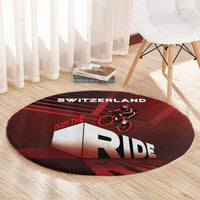Switzerland Cycling Round Carpet Sporty Style - Wonder Print Shop