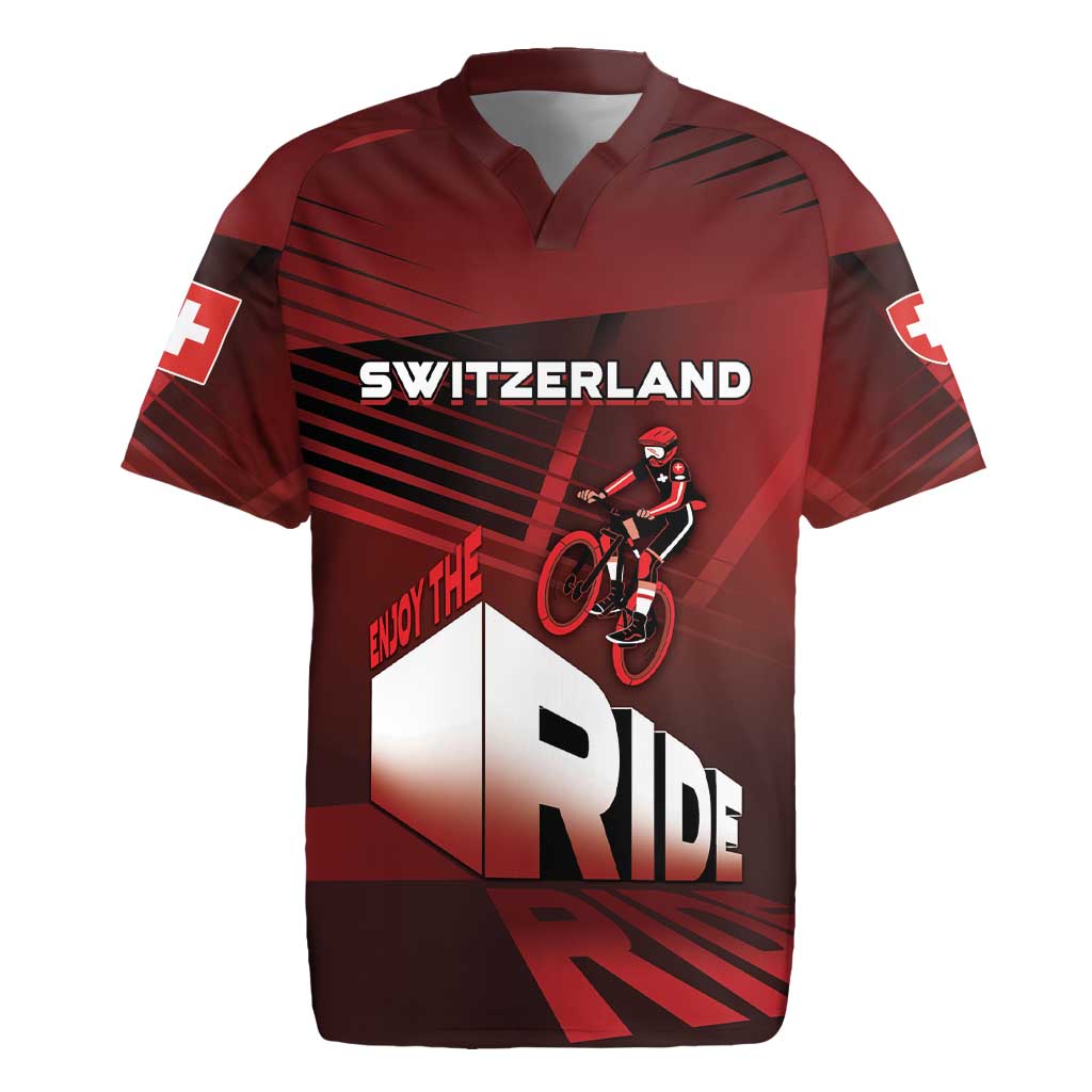 Personalized Switzerland Cycling Rugby Jersey Sporty Style - Wonder Print Shop