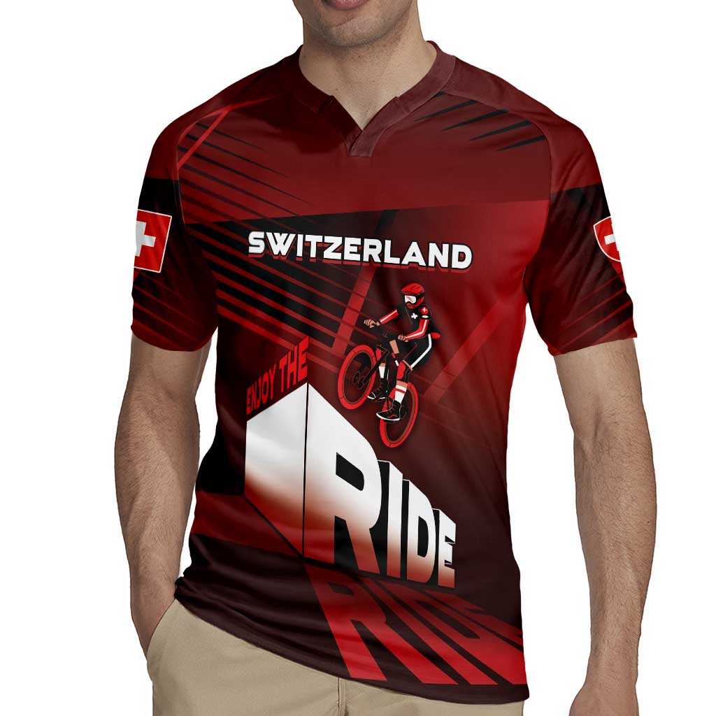 Personalized Switzerland Cycling Rugby Jersey Sporty Style - Wonder Print Shop