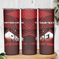 Personalized Switzerland Cycling Skinny Tumbler Sporty Style - Wonder Print Shop