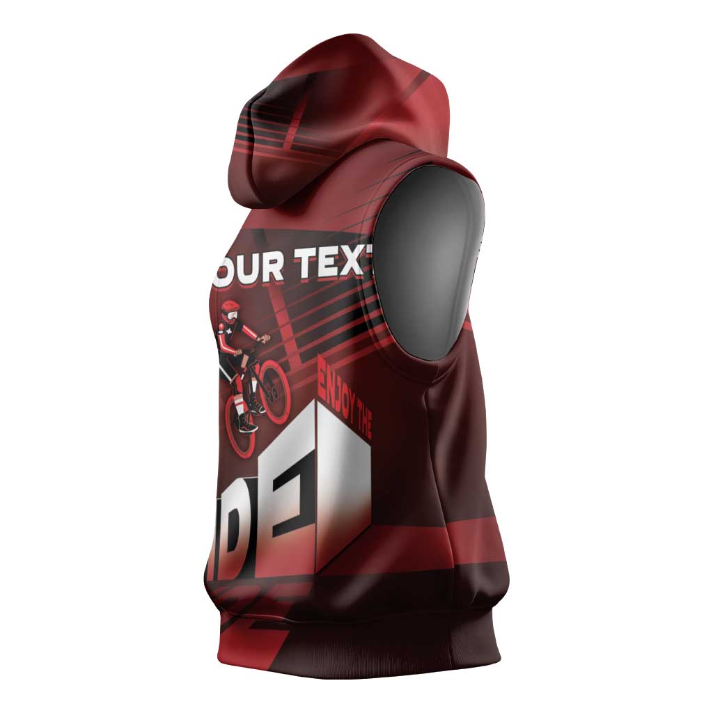 Personalized Switzerland Cycling Sleeveless Hoodie Sporty Style - Wonder Print Shop