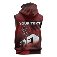 Personalized Switzerland Cycling Sleeveless Zip Hoodie Sporty Style - Wonder Print Shop