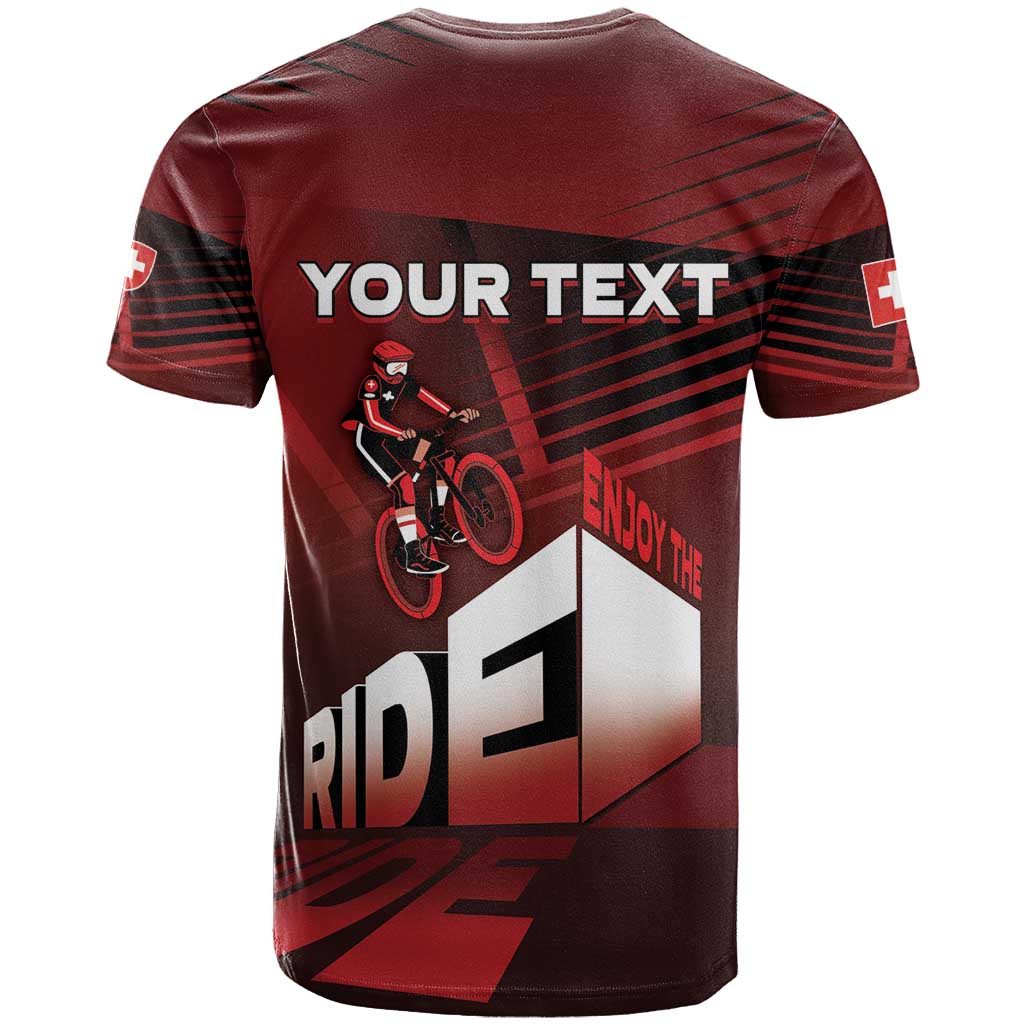 Personalized Switzerland Cycling T Shirt Sporty Style - Wonder Print Shop