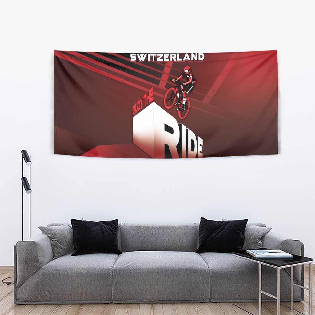 Switzerland Cycling Tapestry Sporty Style - Wonder Print Shop