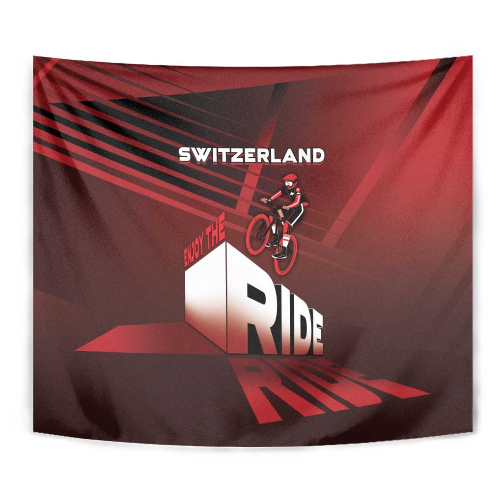 Switzerland Cycling Tapestry Sporty Style - Wonder Print Shop