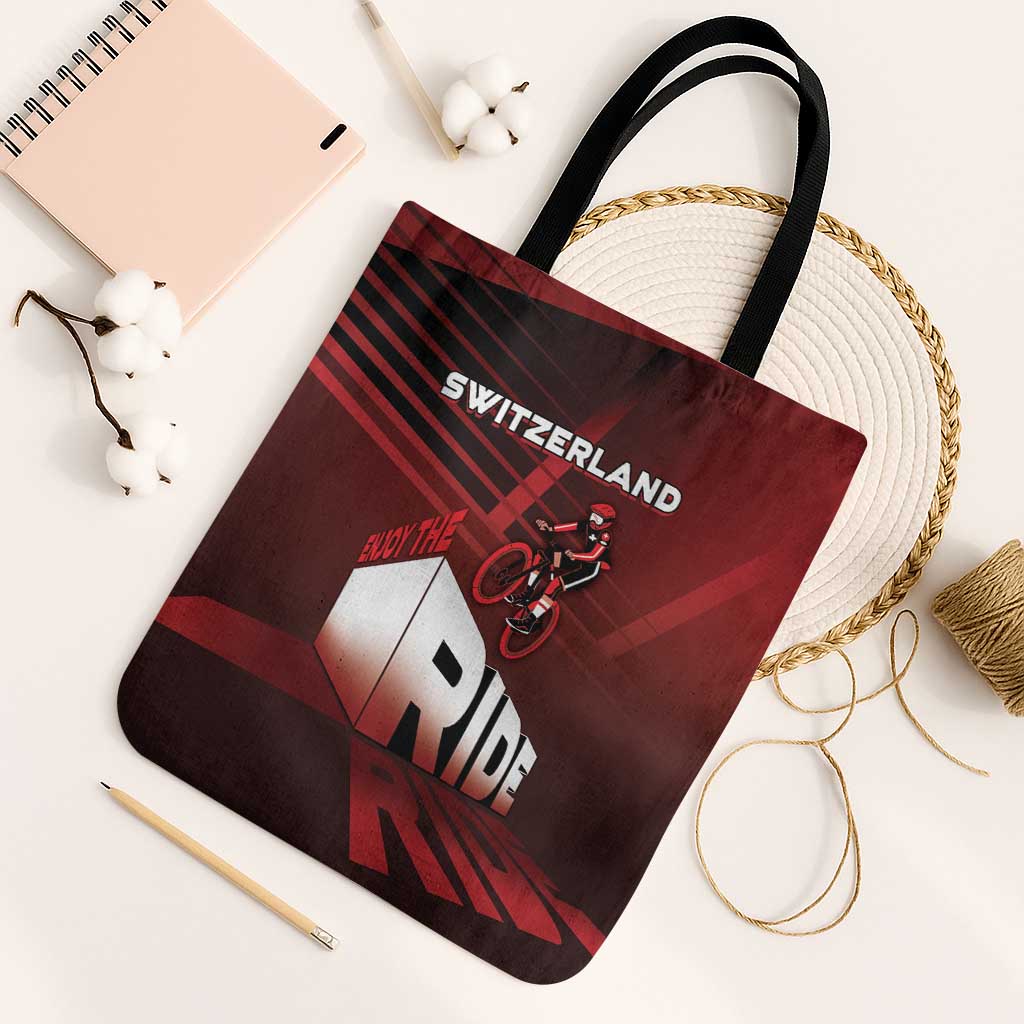 Switzerland Cycling Tote Bag Sporty Style - Wonder Print Shop