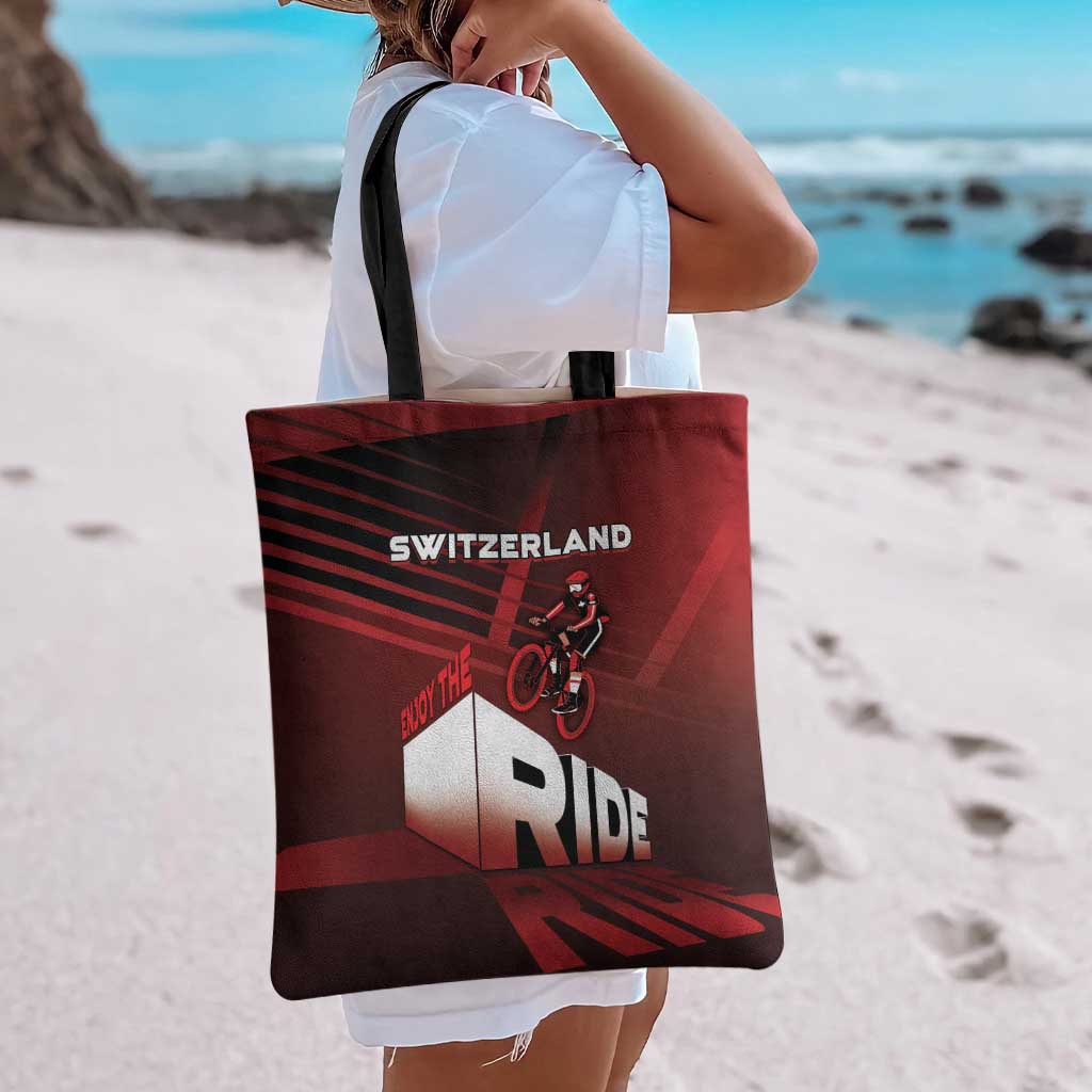 Switzerland Cycling Tote Bag Sporty Style - Wonder Print Shop