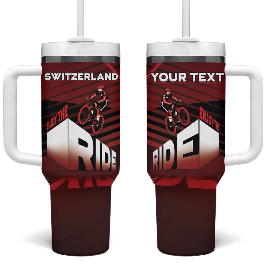 Personalized Switzerland Cycling Tumbler With Handle Sporty Style - Wonder Print Shop