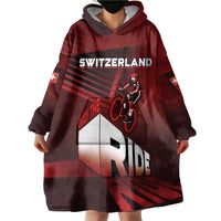Personalized Switzerland Cycling Wearable Blanket Hoodie Sporty Style - Wonder Print Shop