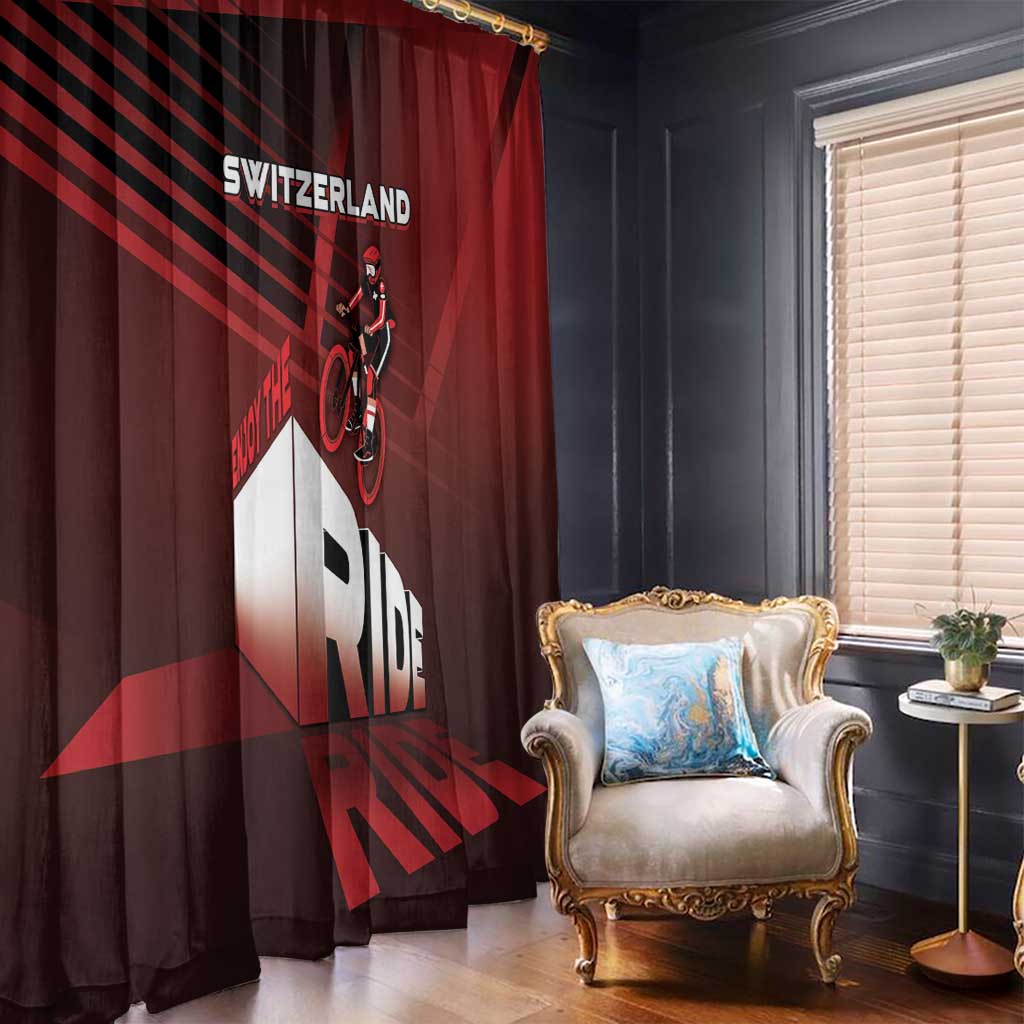 Switzerland Cycling Window Curtain Sporty Style - Wonder Print Shop