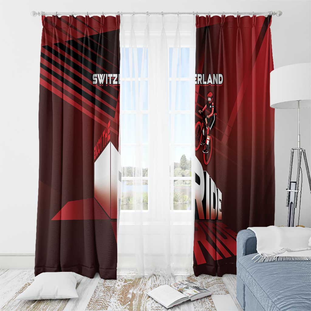 Switzerland Cycling Window Curtain Sporty Style - Wonder Print Shop