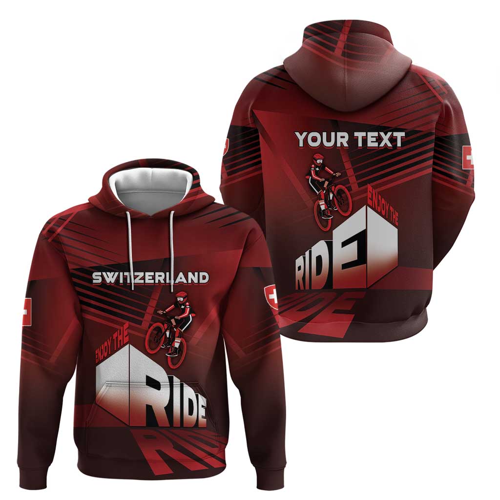 Personalized Switzerland Cycling Zip Hoodie Sporty Style - Wonder Print Shop