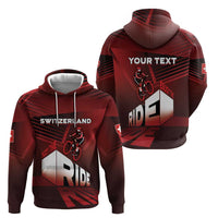 Personalized Switzerland Cycling Zip Hoodie Sporty Style - Wonder Print Shop