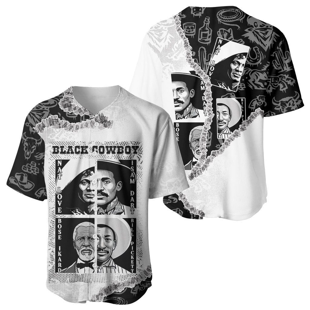 Black Cowboy Baseball Jersey African American Black History Unique Style