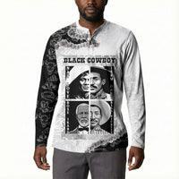 Black Cowboy Button Sweatshirt African American Black History Unique Style