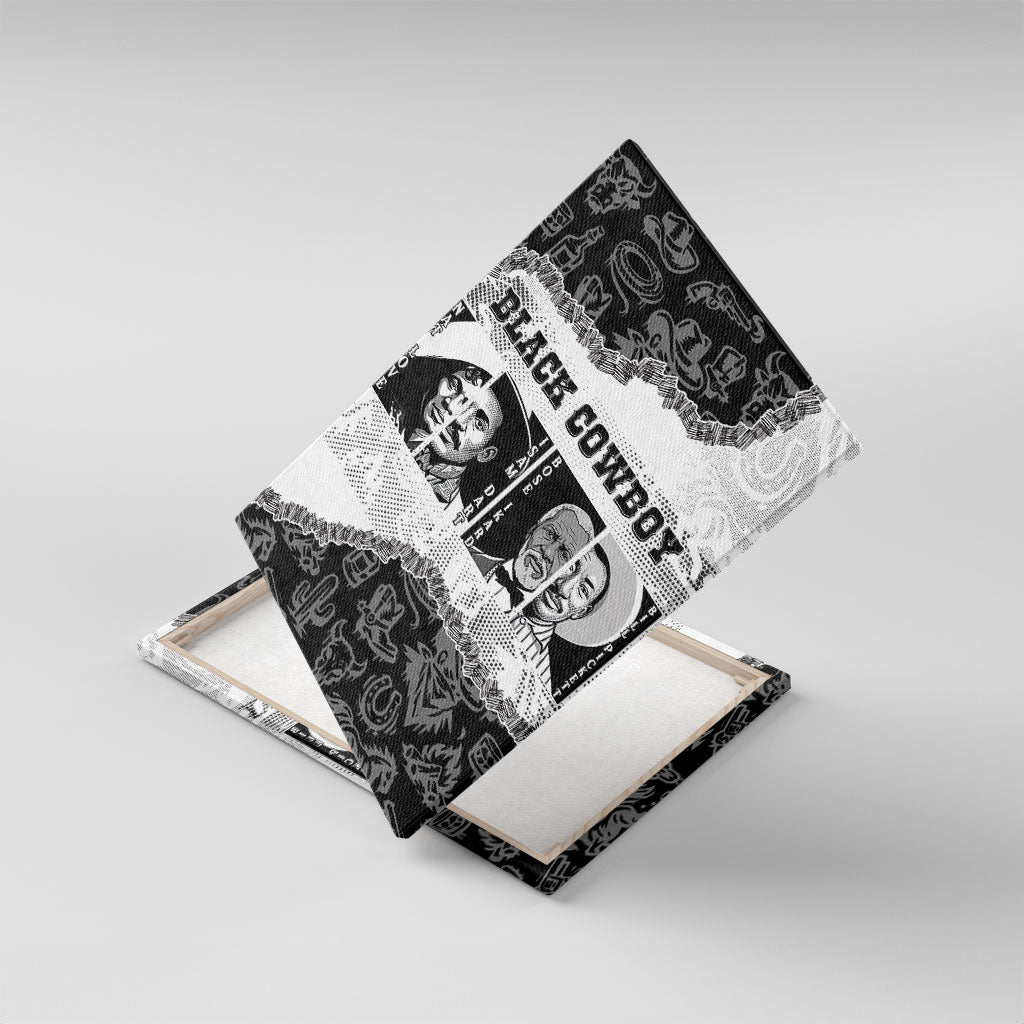 Black Cowboy Canvas Wall Art African American Black History Unique Style