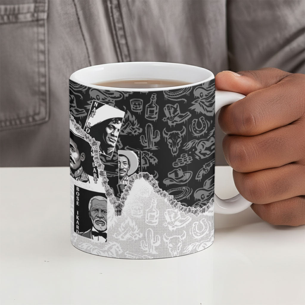 Black Cowboy Ceramic Mug African American Black History Unique Style
