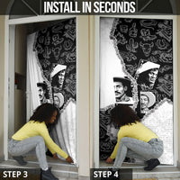 Black Cowboy Door Cover African American Black History Unique Style