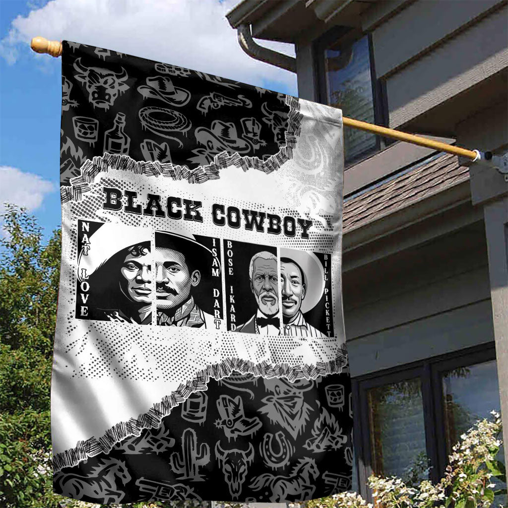 Black Cowboy Garden Flag African American Black History Unique Style