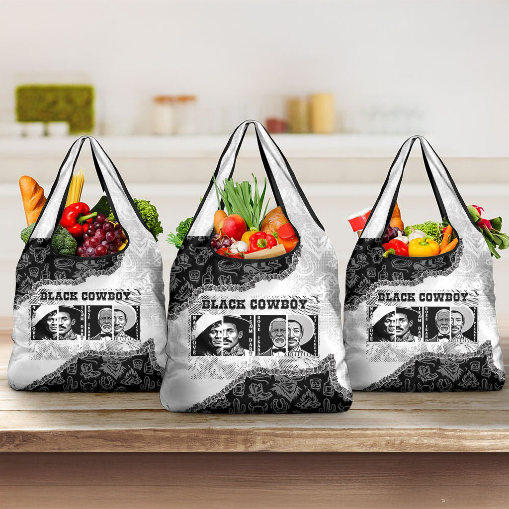 Black Cowboy Grocery Bag African American Black History Unique Style